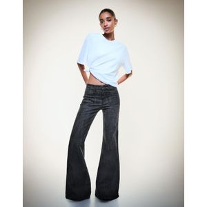 Bershka Flared Comfort Jeans Met Zakken Dames 38 Zwart