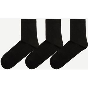 Bershka Sportsokken 3-Pack Heren M Zwart