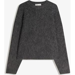 Bershka Trui Met Geborsteld Effect Heren S Donkergrijs