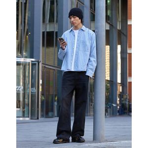 Bershka Straight Flared Jeans Heren 36 Zwart