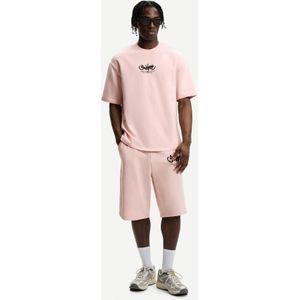 Bershka Bermudashort Met Print Heren Xl Roos