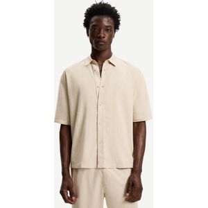 Bershka Blouse Met Korte Mouw Van Linnenmix Heren S Zand