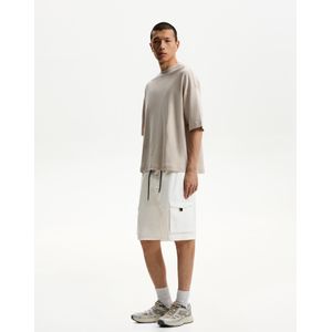 Bershka Cargo Bermuda In Joggingmodel Heren M Wit
