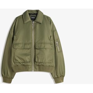 Bershka Technisch Bomberjack Heren S Kaki
