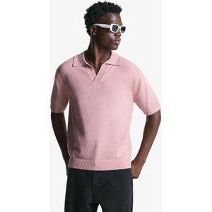 Bershka Badstof Polo Met Structuur Heren Xs Roos