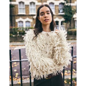 Bershka Vest Met Franjes Dames M-L Zand