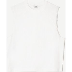 Bershka Mouwloze Top Heren L Gebroken Wit