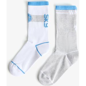 Bershka 2-Pack Wnba Sokken Dames S Grijs