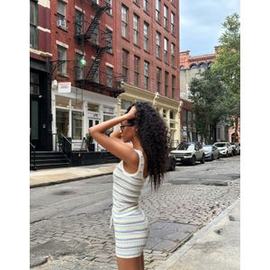 Bershka Veelkleurige Gestreepte Short Dames M Ecru