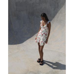 Bershka Mini-Jurk Met Bandjes En Print Dames S Veelkleurig