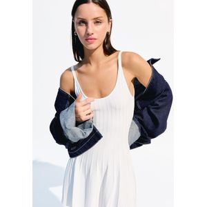 Bershka Mini-Jurk Met Bandjes Dames M Wit