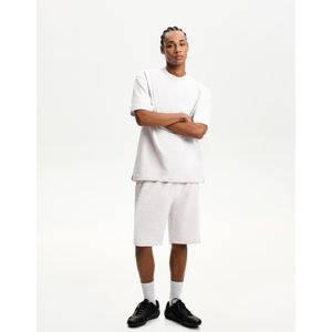 Bershka Velours Bermuda Heren L Grijs