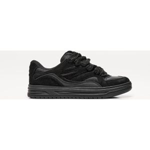 Bershka Leren Skater Sneakers Heren 46 Zwart