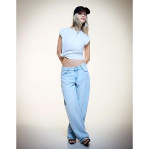 Bershka Baggy Barrel Jeans Dames 40 Lichtblauw
