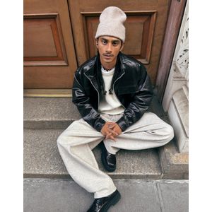 Bershka Jack Met Leereffect Heren M Bruin