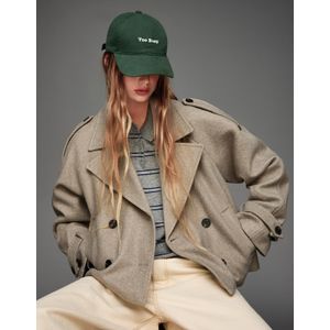 Bershka Zachte Trenchcoat Dames M Groen