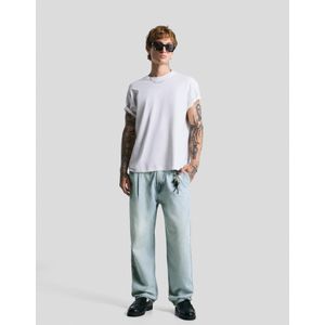 Bershka Baggy Jeans Heren 34 Lichtblauw