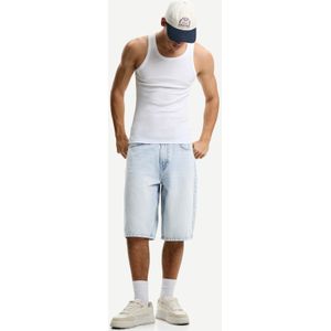 Bershka Baggy Denim Bermuda Heren 42 Lichtblauw