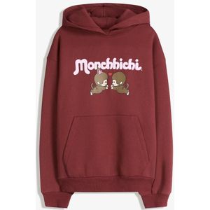 Bershka Monchhichi Hoodie Dames Xs Rood