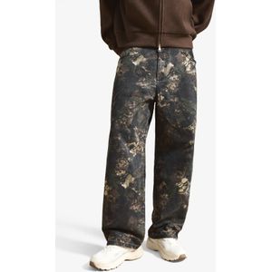 Bershka Super Baggy Broek Met Print Heren 36 Kaki