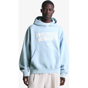 Bershka Hoodie Met Print Heren M Lichtblauw