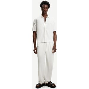 Bershka Geplisseerde Baggy Joggingbroek Met Plooien Heren L Gebroken Wit