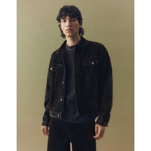 Bershka Boxy Fit Denim Jack Heren L Bruin