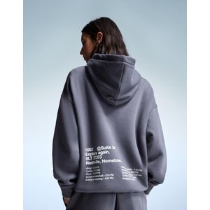 Bershka Hoodie Met Print Dames M Donkergrijs