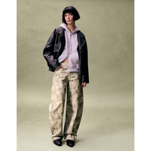 Bershka Barrel Broek Met Print Dames 36 Veelkleurig