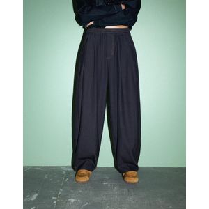 Bershka Barrel Joggingbroek Dames S Donkerblauw