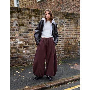 Bershka Bloomer Broek Dames M-L Granaat