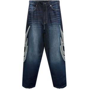 Bershka Out Of Core Jeans Heren 42 Gewassen Blauw