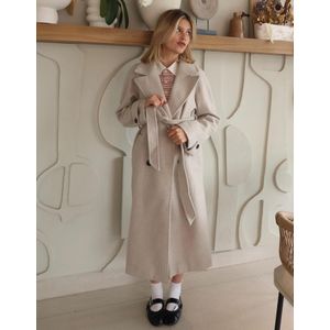 Bershka Zachte Trenchcoat Met Riem Dames L Zand