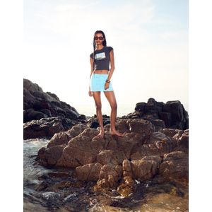 Bershka Minirok Met Borduursel Dames S Lichtblauw