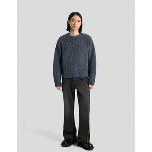 Bershka Flared Jeans Met Kwastjes Heren 38 Zwart