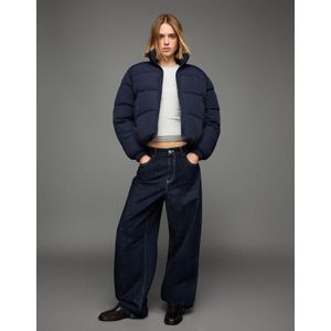 Bershka Gewatteerde Jas Dames Xxs Marineblau