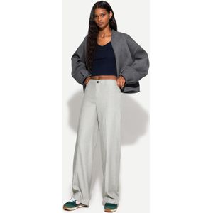 Bershka Wide Leg Broek Dames 40 Grijs