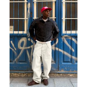 Bershka Superbaggy Jeans Heren 38 Grijs