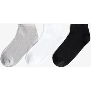 Bershka Enkelsokken 3-Pak Dames S Grijs