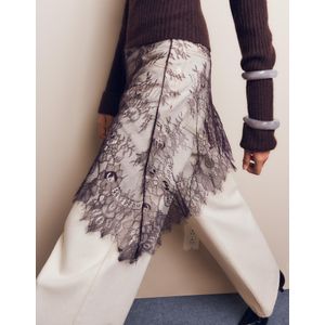 Bershka Kanten Pareorok Dames Bruin