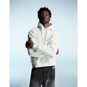 Bershka Hoodie Met Print Heren S Gebroken Wit
