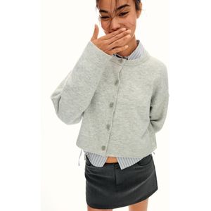 Bershka Soft Touch Vest Met Knopen Dames S Grijs