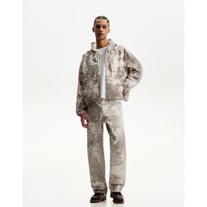 Bershka Baggy Jeans Met Print Heren 36 Groen