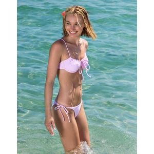 Bershka Geplooid Bikinibroekje Dames L Roos