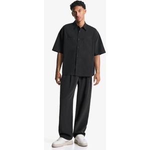 Bershka Baggy Joggingbroek Heren S Zwart