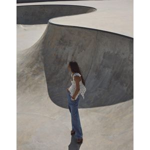 Bershka Blouse Met Structuur En Print Dames Xs Veelkleurig