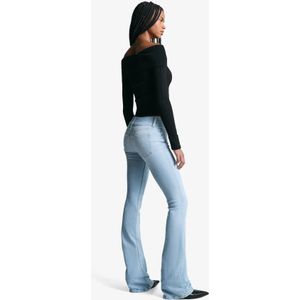 Bershka Bootcut Jeans Met Lage Taille Dames 10-12 Lichtblauw