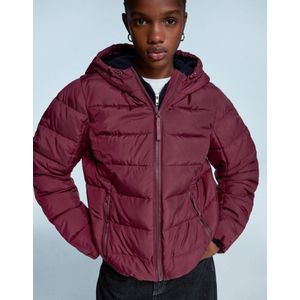 Bershka Lichte Gewatteerde Jas Dames M Bordeaux