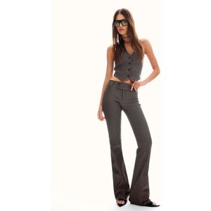 Bershka Bengaline Lange Broek Dames 44 Bruin