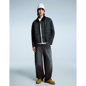 Bershka Superbaggy Jeans Heren 42 Zwart